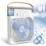 Portable Air Cooler Fan with Water Tank and USB Charging - Mini Air Conditioner for Personal Cooling, Humidifier, and Air Purifier, Perfect for Home, Office, or Outdoor Use