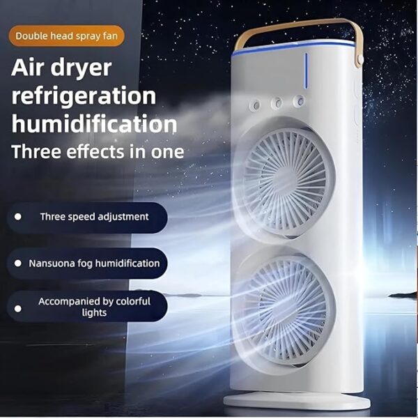 Portable Air Cooler Fan with Water Tank and USB Charging – Mini Air Conditioner for Personal Cooling, Humidifier, and Air Purifier - Image 6